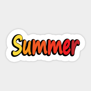 Summer text design Sticker